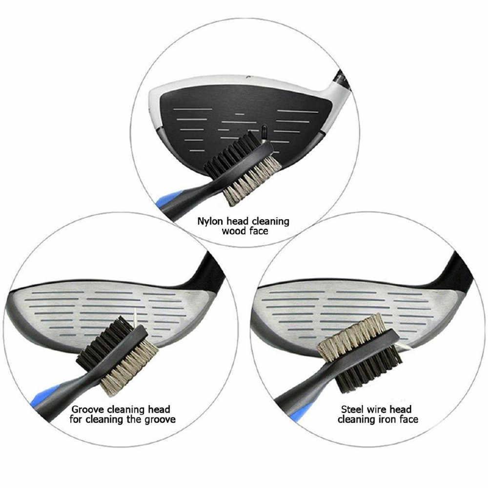 Dụng cụ vệ sinh gậy golf bàn chải 2 mặt đánh bóng và làm sạch gậy - Cleaning brush of golf