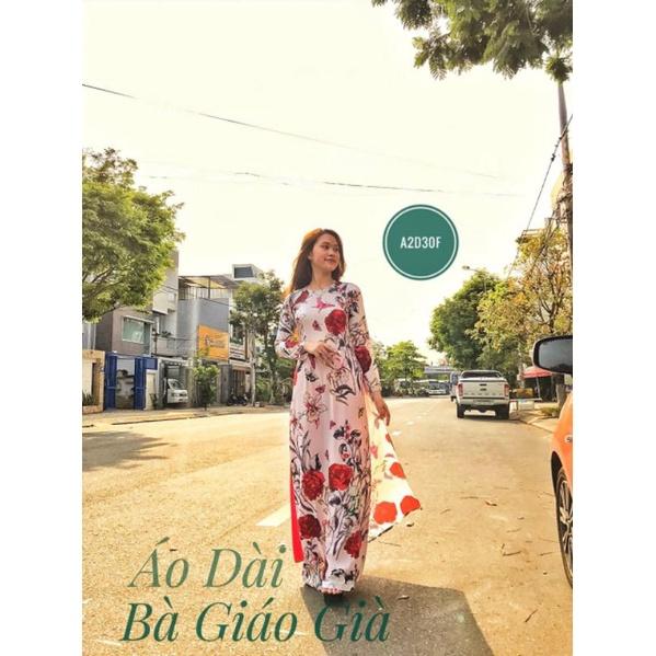 ÁO DÀI HOẠ TIẾT HOA LỤA NHẬT CAO CẤP