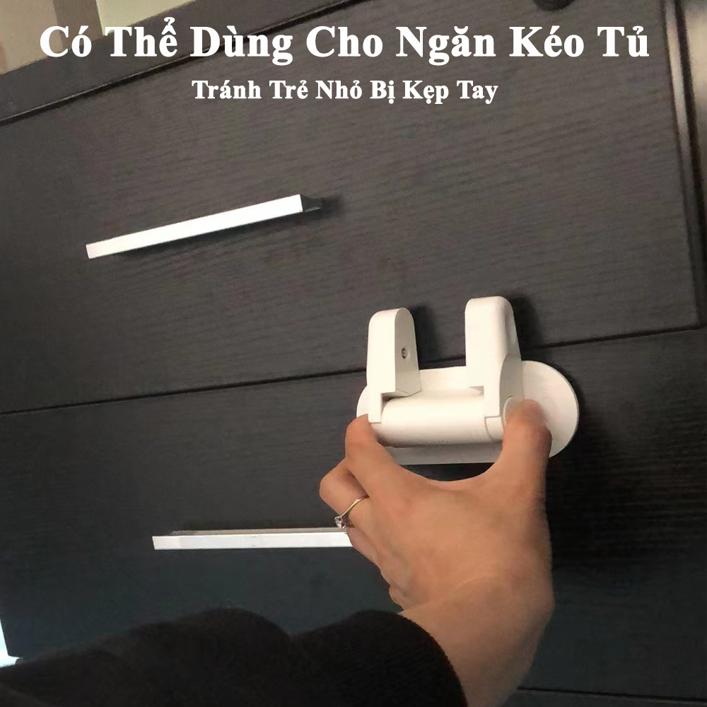 Dụng Cụ Khóa Cố Định Tay Nắm Cửa KUNBE Không Cần Khoan, An Toàn Chống Trộm Bảo Vệ Bé