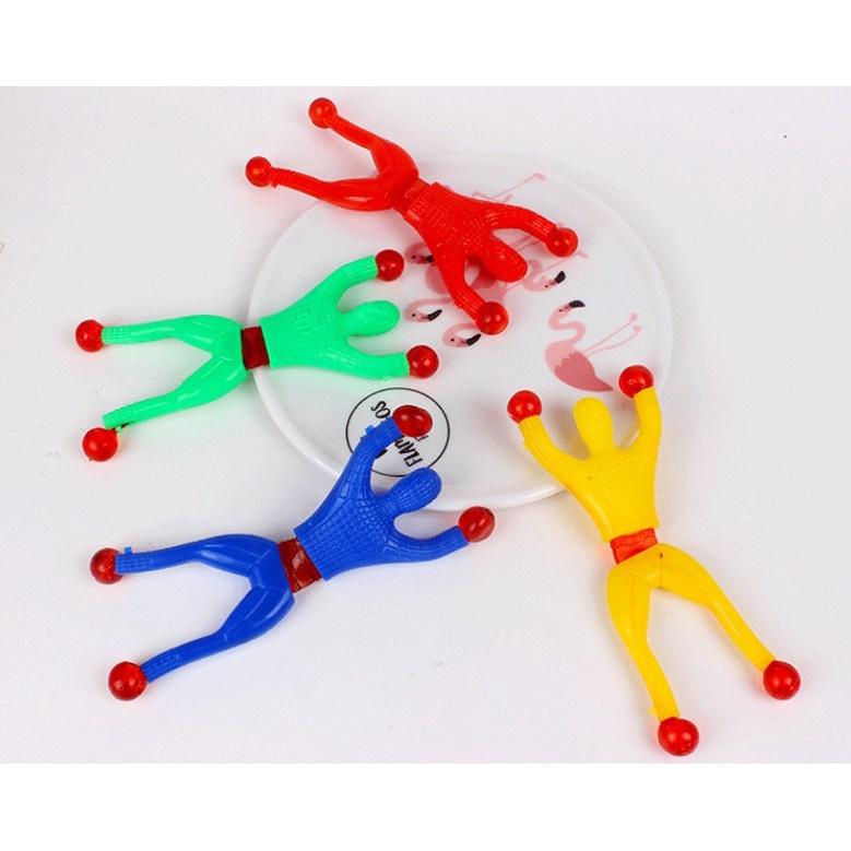 Người nhện bám dính leo tường vui nhộn Hình người leo núi, leo tường dính đầy màu sắc squishy mochi