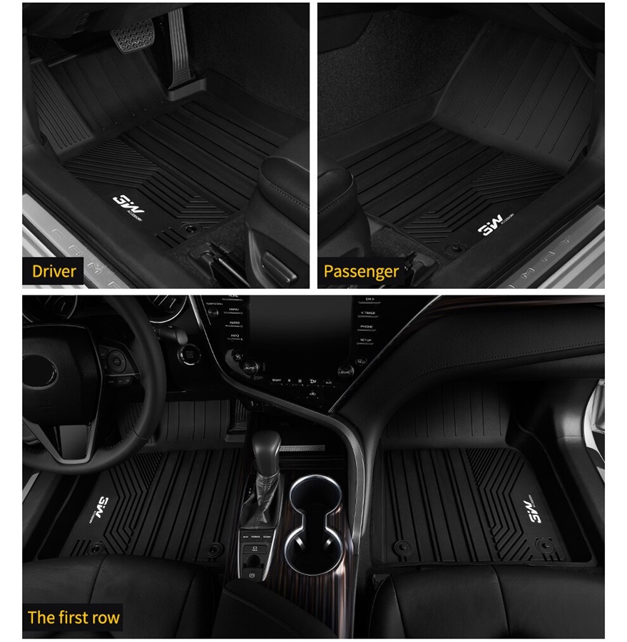 Thảm lót sàn xe ô tô LEXUS LX570 2007-2021 Nhãn hiệu Macsim 3W chất liệu nhựa TPE đúc khuôn cao cấp - màu đen