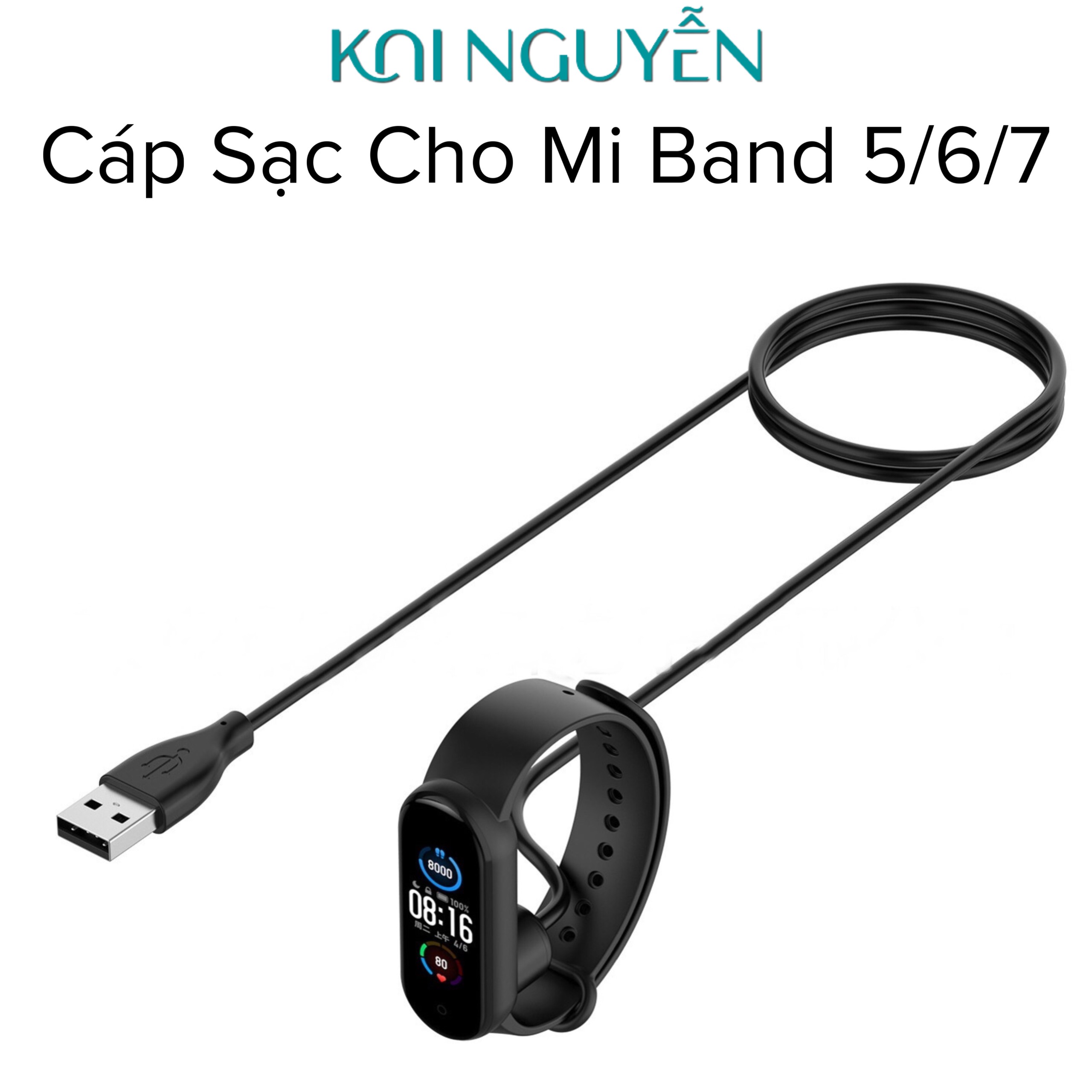 Dây Sạc, Cáp Sạc Dành Cho Xiaomi MiBand 5, Mi Band 6, MiBand 7 - Hàng Nhập Khẩu