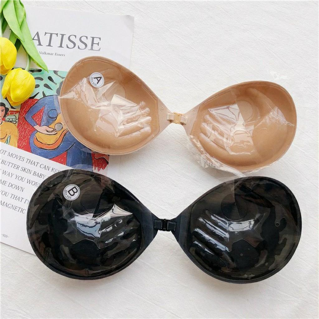 Áo dán ngực silicon tạo khe nâng ngực, đệm dầy hình bàn tay cài trước tặng kèm dây trong