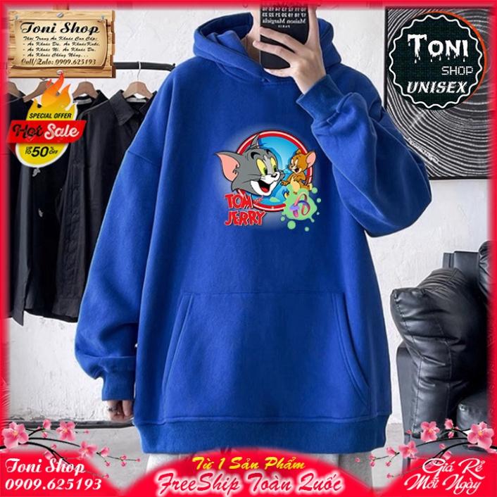 ÁO HOODIE TOM AND JERRY Nỉ Ngoại Cao Cấp - In Pet Siêu Bền Siêu Đẹp (HD6080 - Kèm Ảnh Thật) (TONI SHOP)