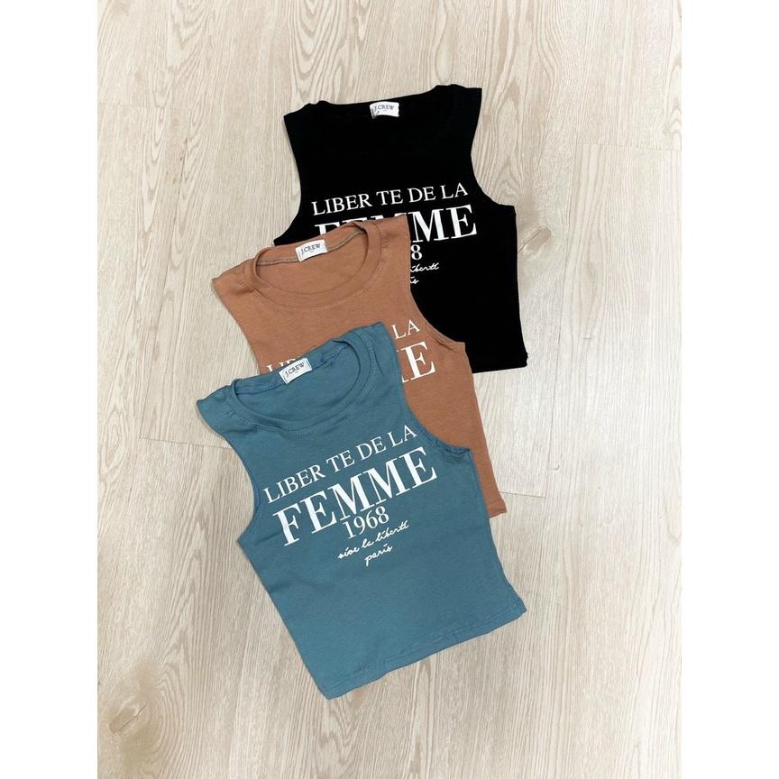 ÁO CROPTOP BA LỖ IN CHỮ ÔM BODY CỰC NĂNG ĐỘNG VÀ SEXY