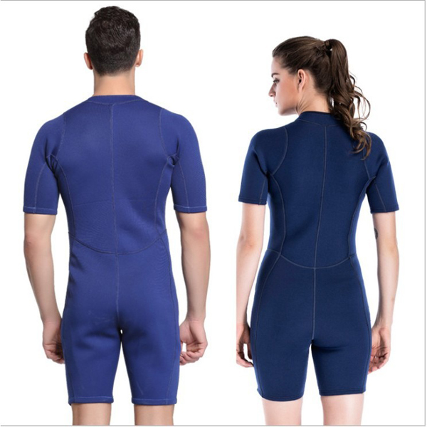 Men's Snorkeling Suit One-Piece Short Sleeve Diving Clothing Thick 2MM Neoprene Swim Surf Wetsuit