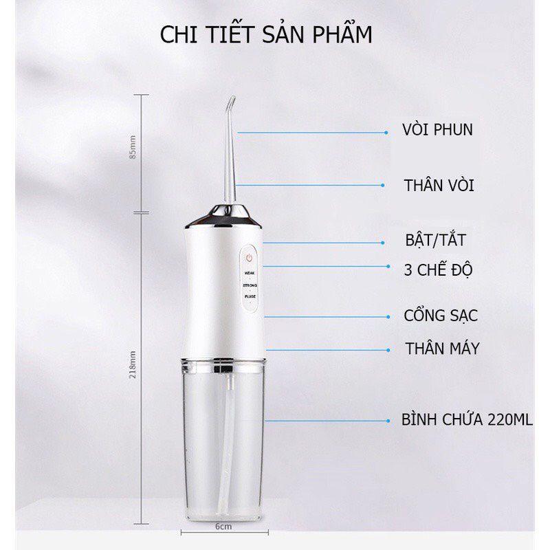 Máy tăm nước 4 đầu vệ sinh răng miệng sạch hơn