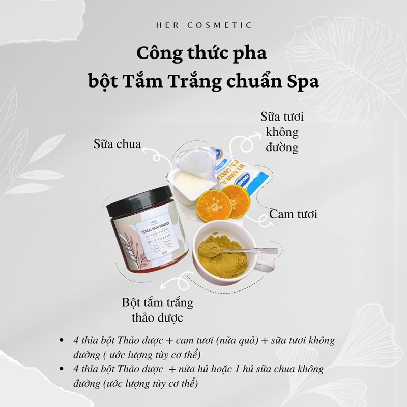 Bột tắm trắng thiên nhiên HERBAL BATH POWDER 300gram