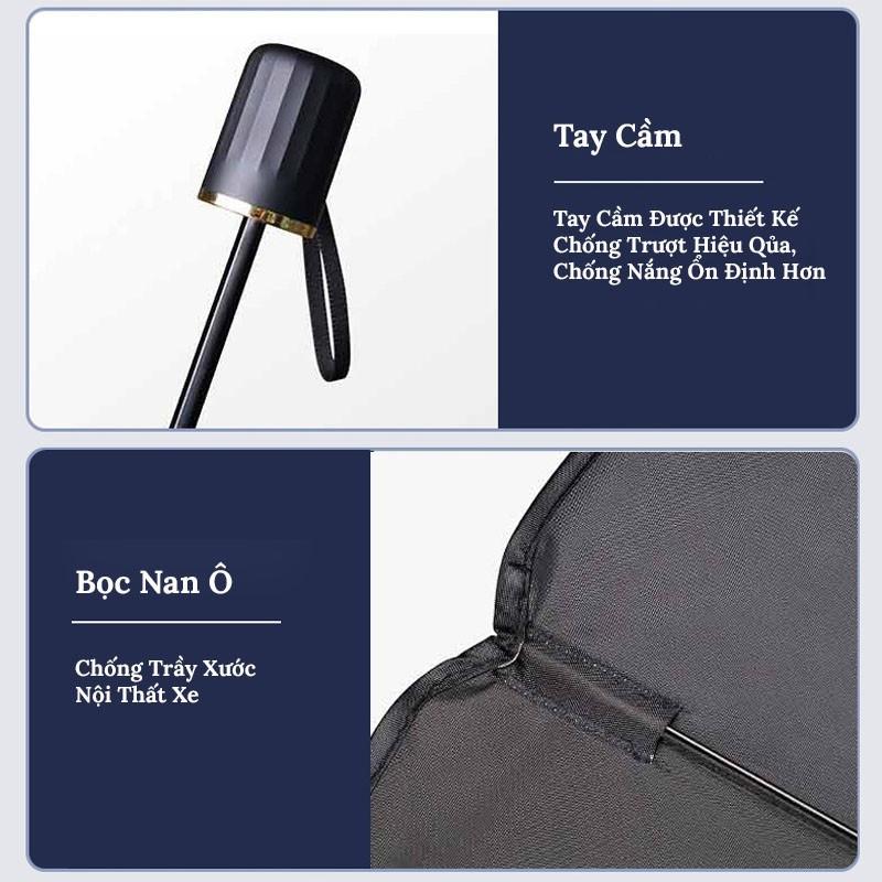 Dù Che Nắng Ô Tô Tặng Kèm Bao Da - Ô Che Cách Nhiệt Tấm Kính Chắn Xe Hơi Giảm Nhiệt Độ Nội Thất