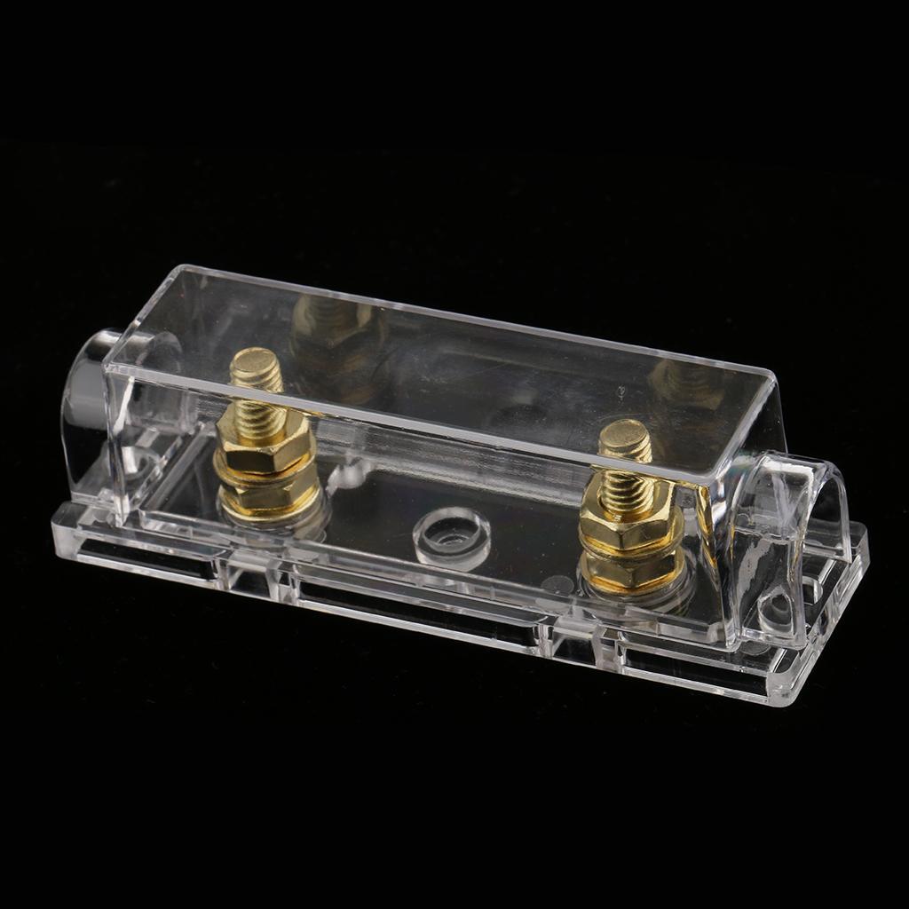ANL Fuseholder Fuse holder 0 2 4 Gauge Car Audio Gold Inline Clear Box