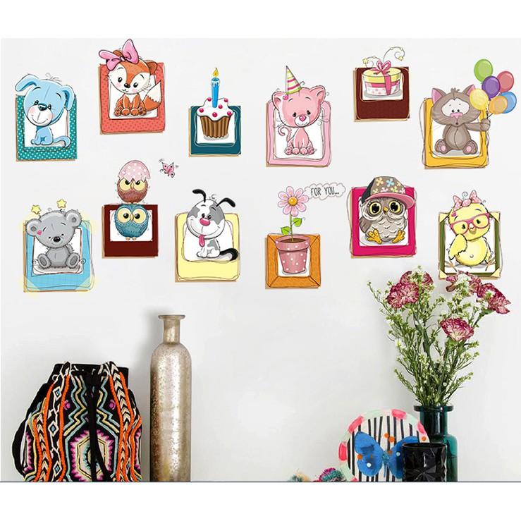Decal trang trí tường Khung Tranh vui nhộn cho Bé