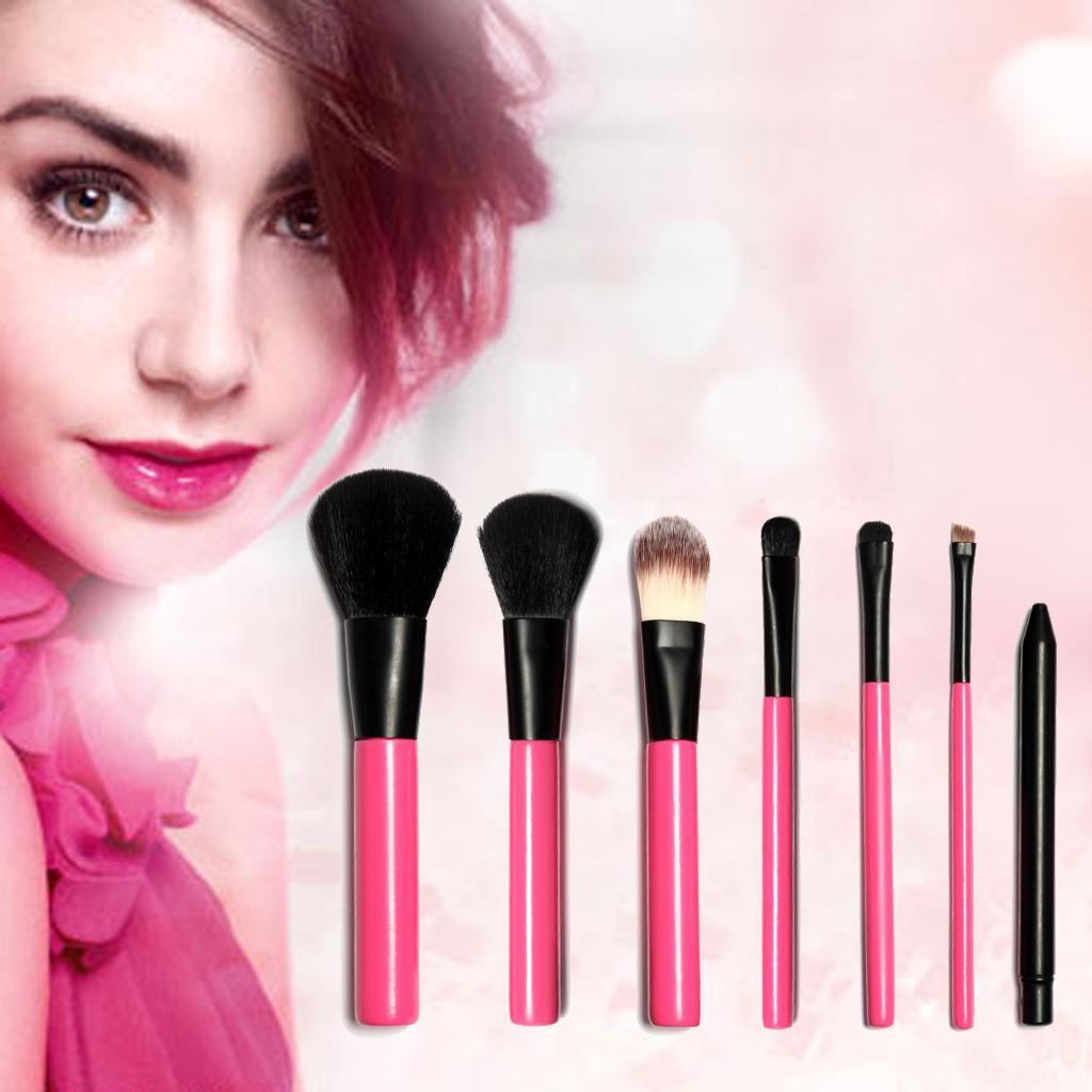 7 * Makeup Brushes Set Foundation Powder Brush Eyeshadow Eyeliner Lip