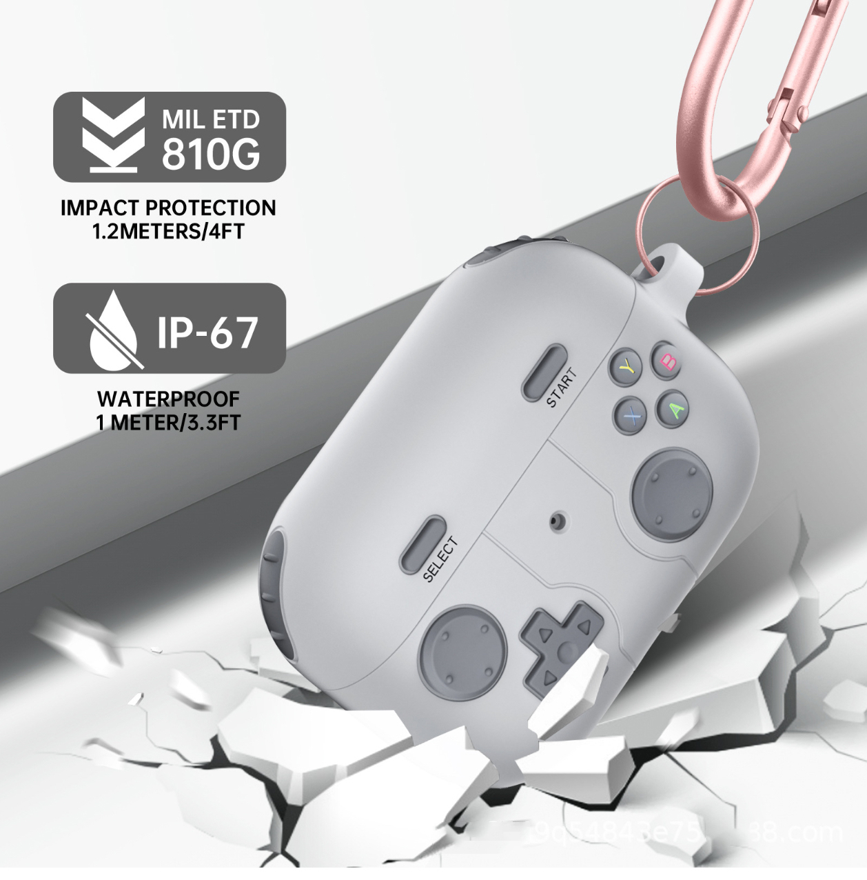 Case vỏ ốp bọc tai nghe dành cho Airpods 4, airpod Pro 2 silicon kèm móc kim loại - HÀNG CHÍNH HÃNG