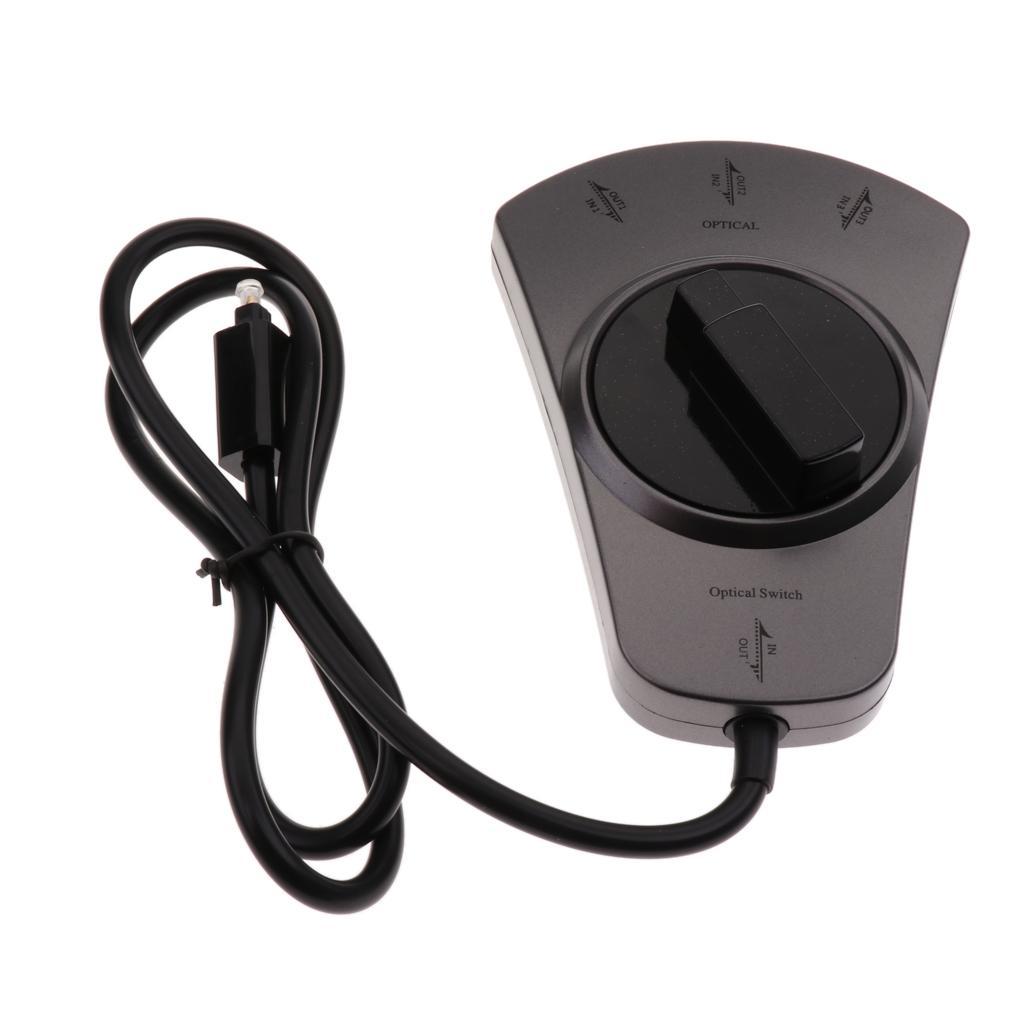 3input 1 output Digital Optical Audio Switcher  Selector Switch Wired