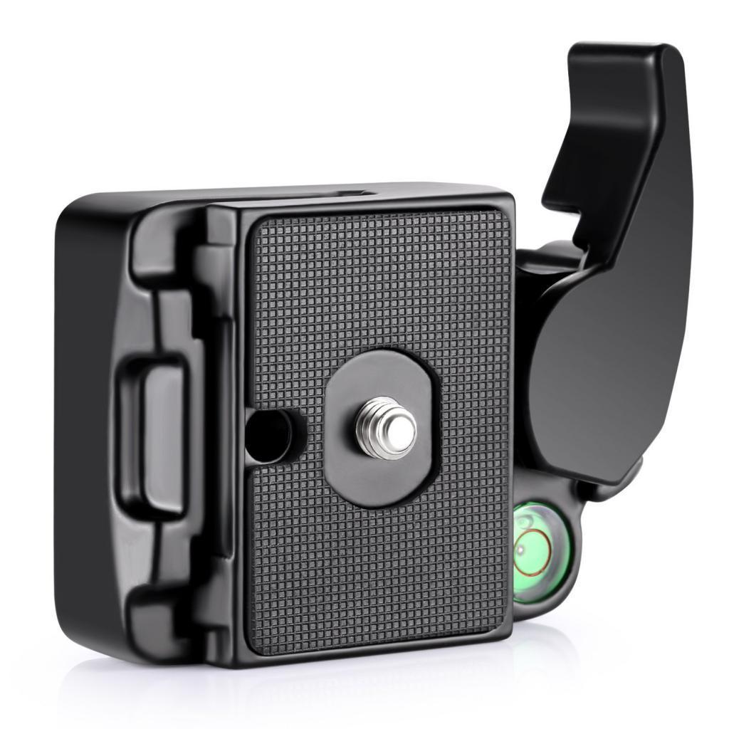Universal Aluminum Alloy 1/4" Quick Release QR Plate Clamp,for DSLR Camera,with 1/4" to 3/8" Screw Adapter to Mount Tripod Monopod Ballhead