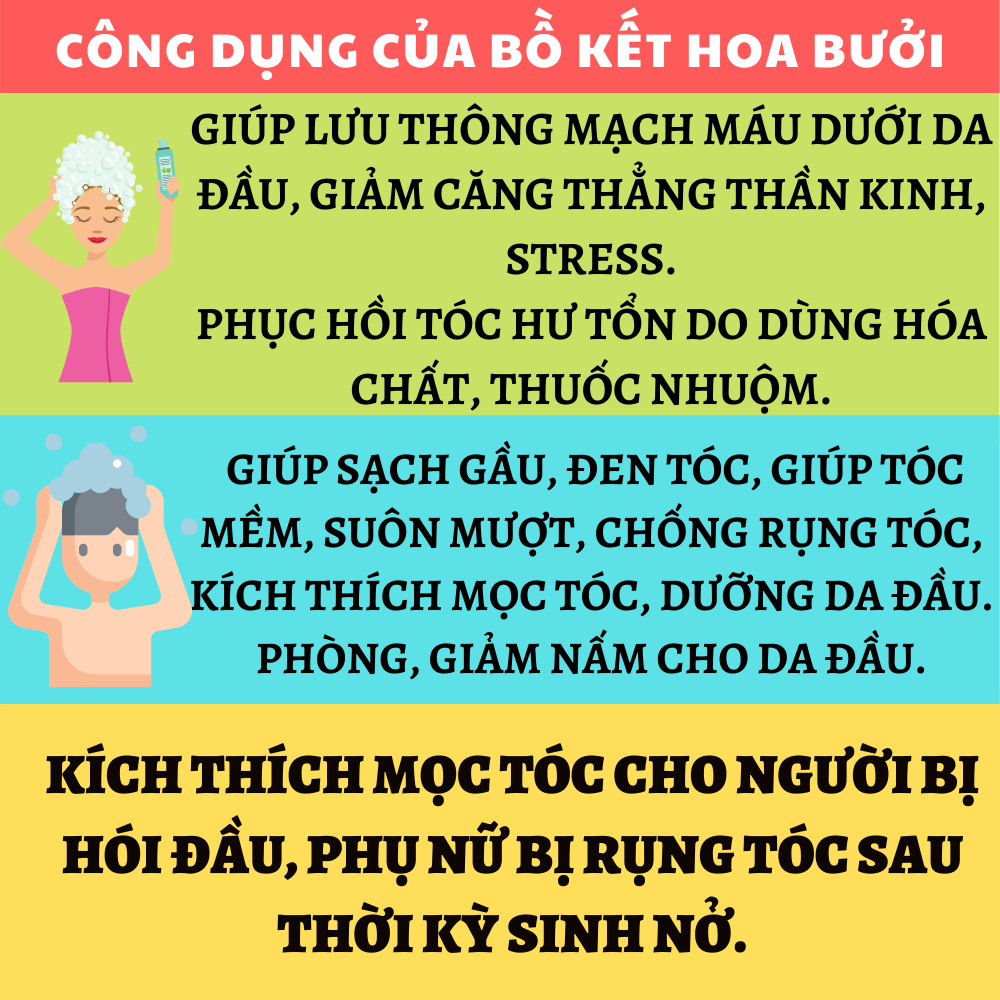Dầu gội thảo dược Thảo Dược Bồ Kết Sả Chanh Hoa Bưởi Việt Nhật - Dưỡng Tóc, Phục Hồi Tóc, Kích Thích Mọc Tóc
