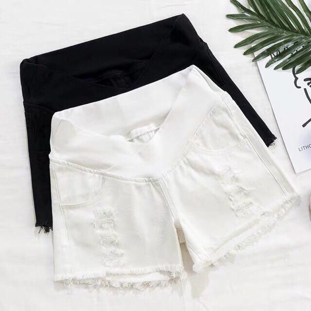 Quần short denim bà bầu mùa hè️hàng quảng châu siêu đẹp