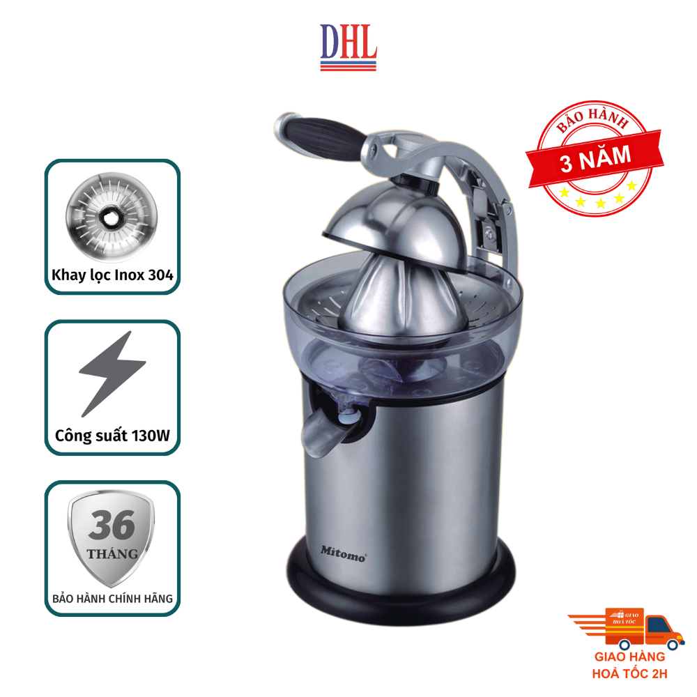 Máy Vắt Cam Tự Động Mitomo KJ1043 Đời Mới – Vận Hành Siêu Êm, An Toàn, Dễ Vệ Sinh Bảo Hành 3 Năm hàng chính hãng