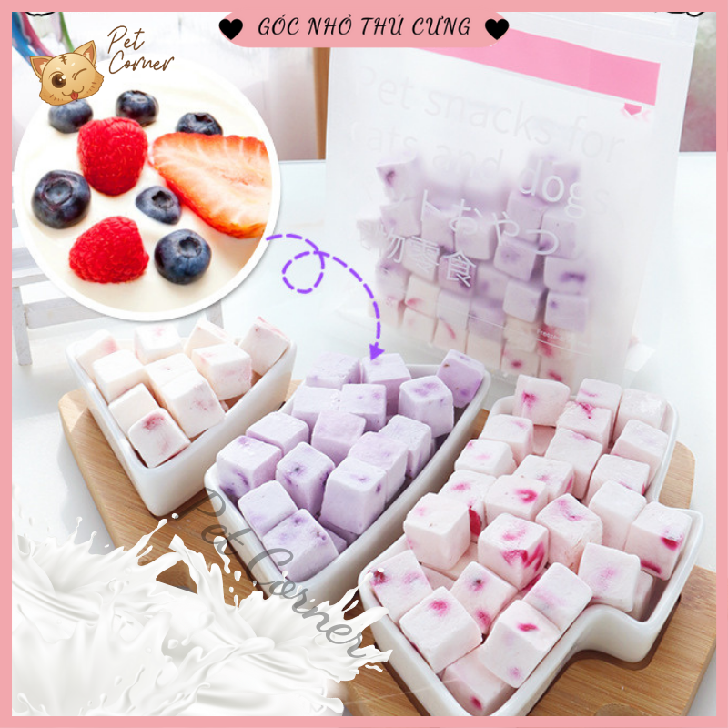 Sữa chua sấy lạnh giàu dinh dưỡng cho thú cưng, sữa chua sấy khô cho chó mèo và chuột hamster
