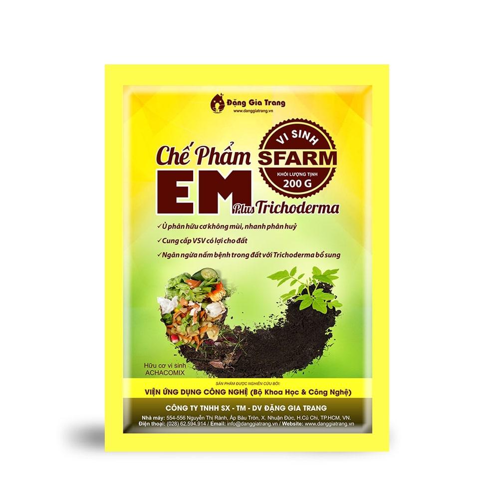 Chế Phẩm EM Plus Trichoderma Sfarm Gói 200gr