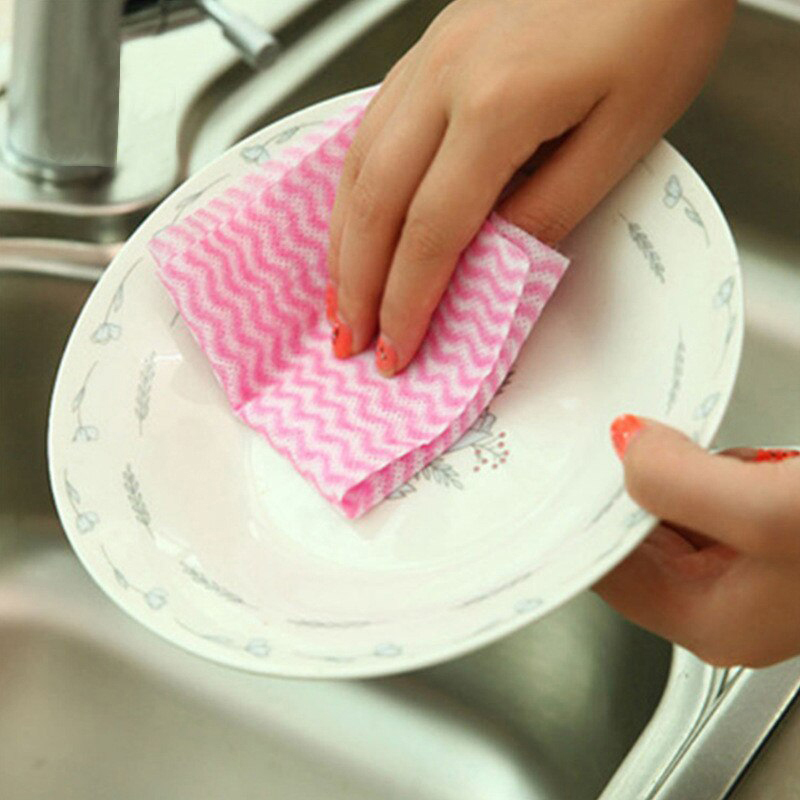 Cuộn 50 Khăn Lau Đa Năng Homeeasy Bằng Vải Không Dệt Nhiều Màu Sắc, Dễ Dàng Chùi Rửa Vệ Sinh Vết Bẩn