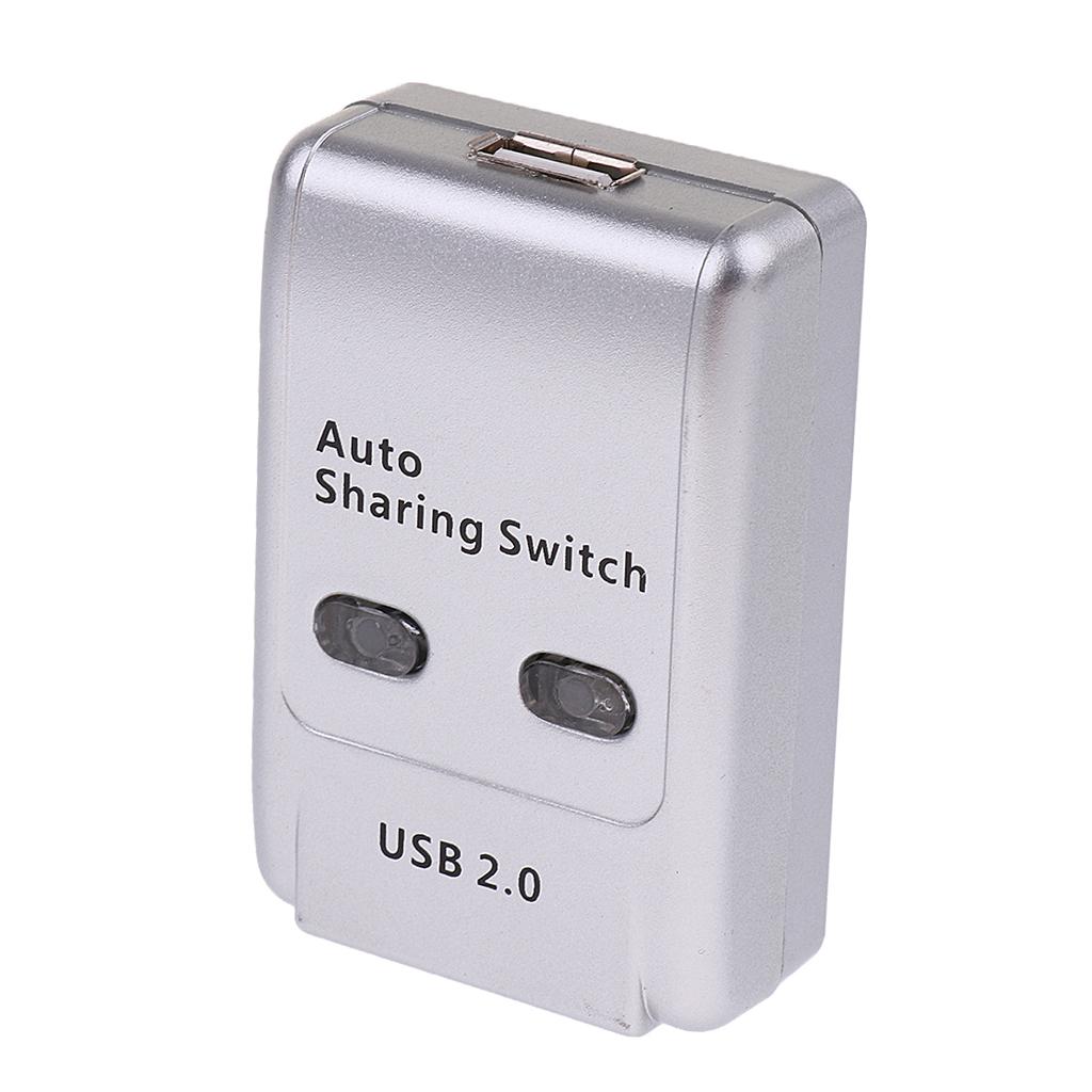 2 Ports USB 2.0 Auto Sharing Switch HUB Selector for Printer/HDD/Flash Drive