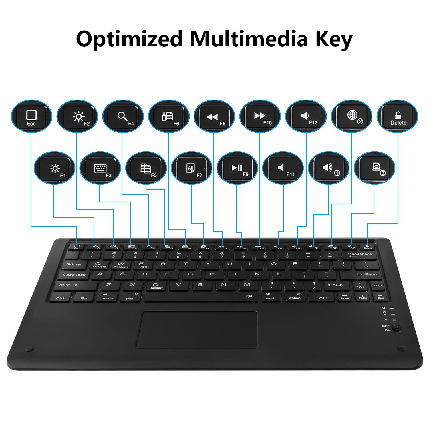 12 "Bàn Phím Bluetooth Không Dây Cho iPad Pro 12 9 2021 Teclado Bluetooth Cho iPad Bàn Phím Pro 11 Android Ios windows Máy Tính Laptop