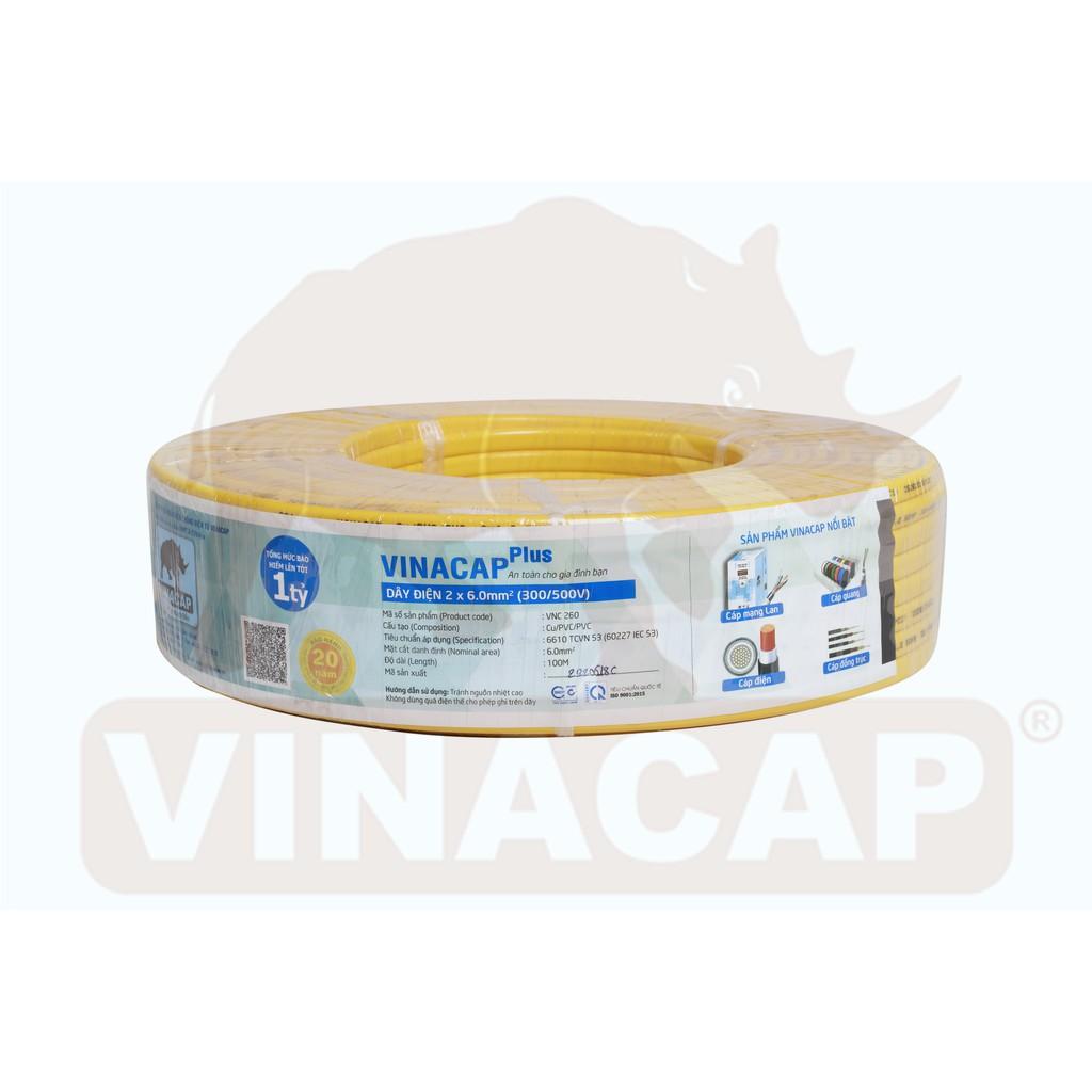 Dây đôi dẹt 2x6.0 Vinacap (5 mét)