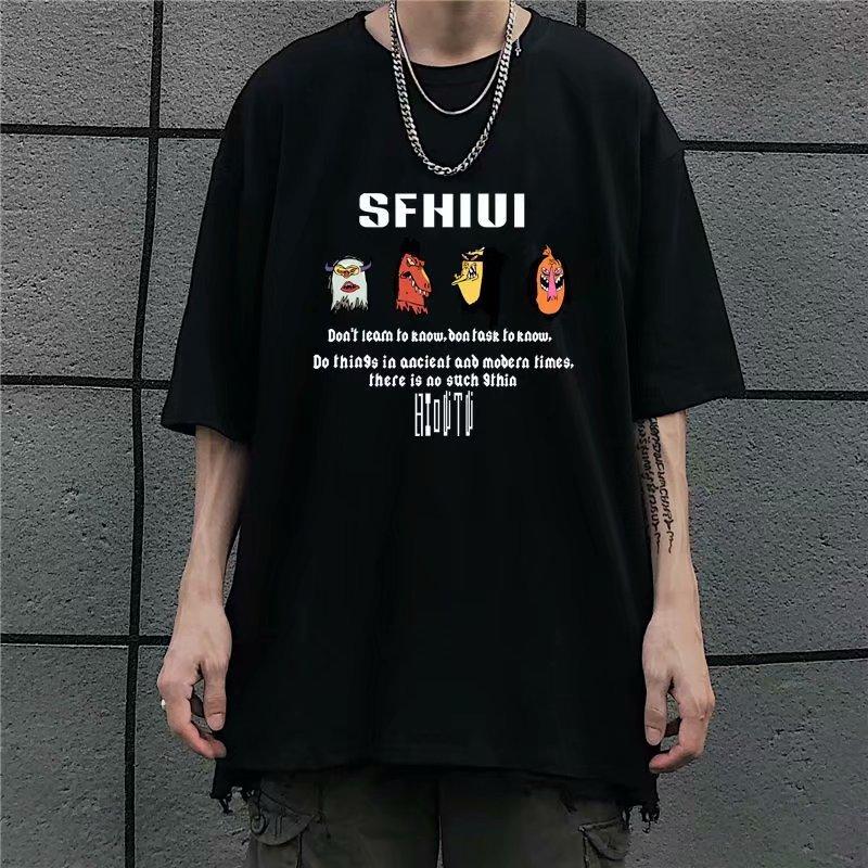 Áo Thun Ngắn Tay In Chữ 2 Màu