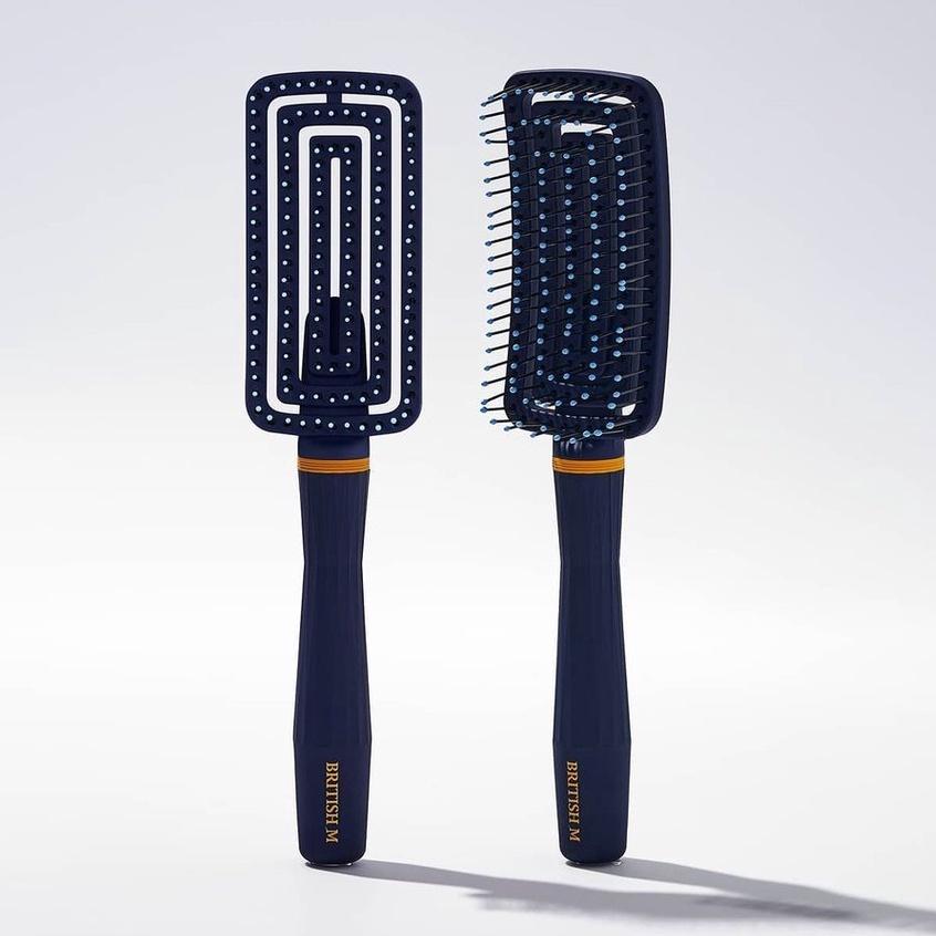 Lược gỡ rối chống rụng, sấy tạo kiểu và làm khô nhanh tóc BRITISH M FLEX GENTLE BRUSH chuẩn salon