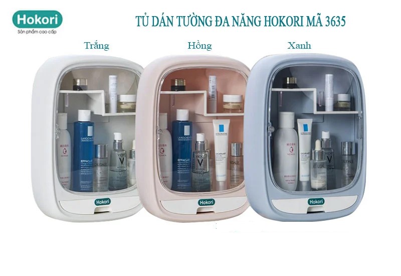 Tủ Đựng Mỹ Phẩm Dán Tường Hoặc Khoan Tường Tùy Nhu Cầu Đa Năng - Hàng Việt Nam