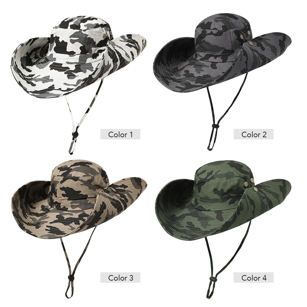 Mũ Boonie Camo Vành Rộng Để Săn Bắn Câu Cá Ngoài Trời Nắng