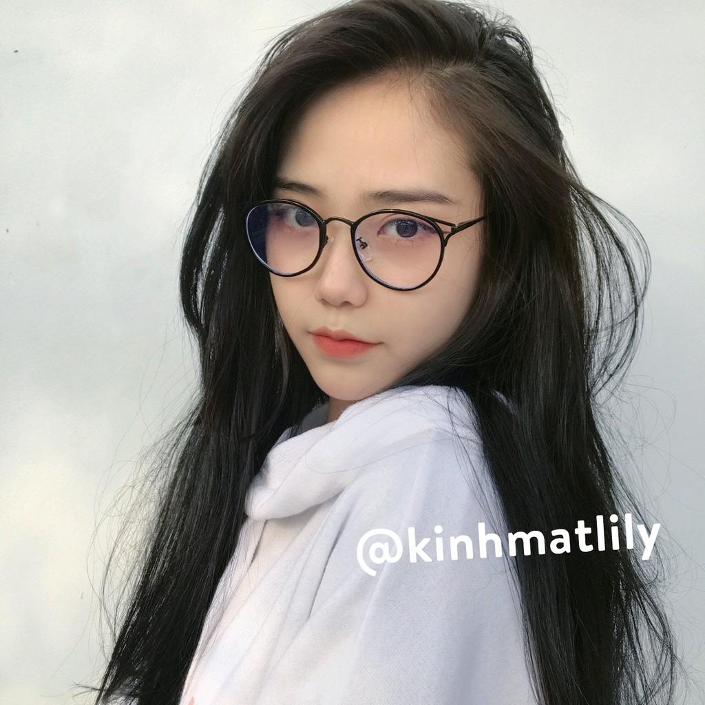 Gọng kính nữ mắt mèo LILYEYEWEAR chất liệu kim loại thiết kế mới lạ màu sắc thời trang 90029