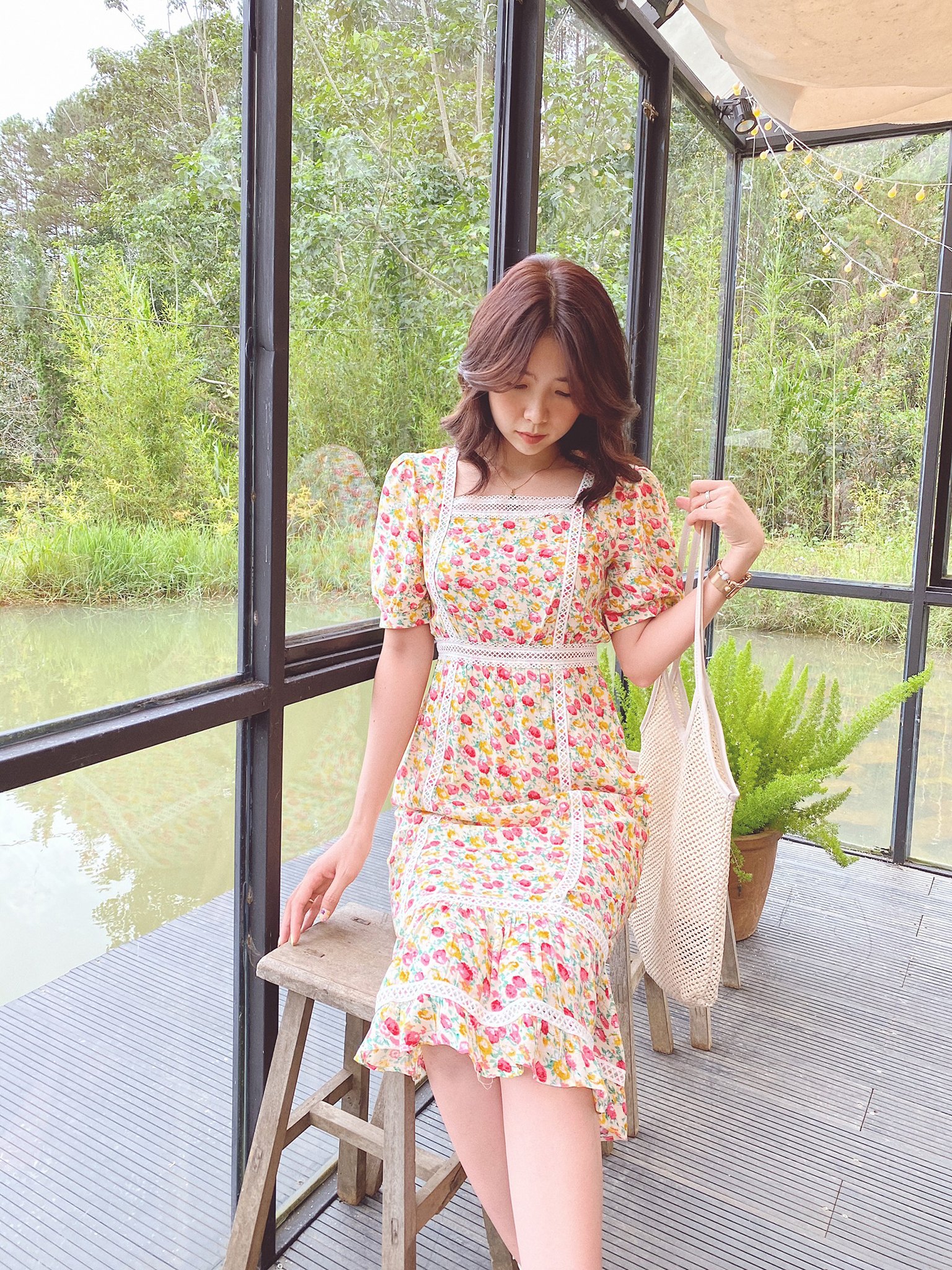 Đầm hoa phối ren Renee Dress Gem Clothing SP060286