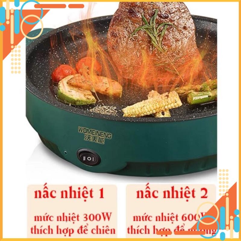 Chảo Nướng Điện Đa Năng Mini Chống Dính 26cm Bếp Nướng Điện Không Khói BBQ Hàn Quốc Cực Xinh