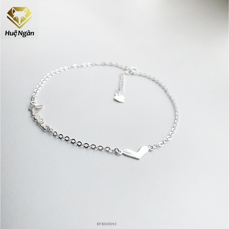 Lắc chân bạc Ý 925 Huệ Ngân - Love in Love RYBJ50042