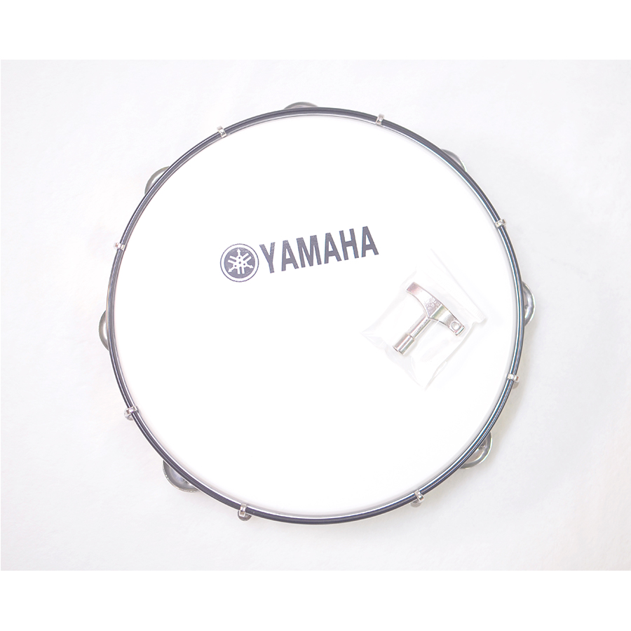 Combo Trống Lắc Tay Và Bao 3 lớp Gõ Bo Tambourine Yamaha MT6 - Trắng đục