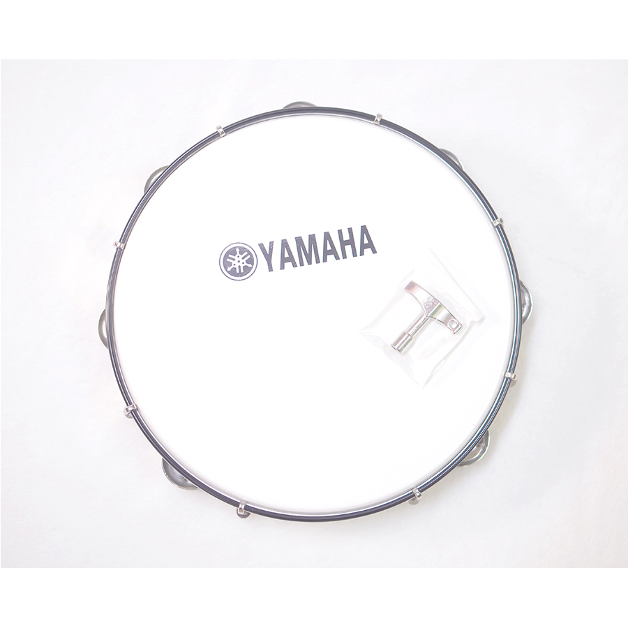 Combo Trống Lắc Tay Và Bao 3 lớp Gõ Bo Tambourine Yamaha MT6 - Trắng đục