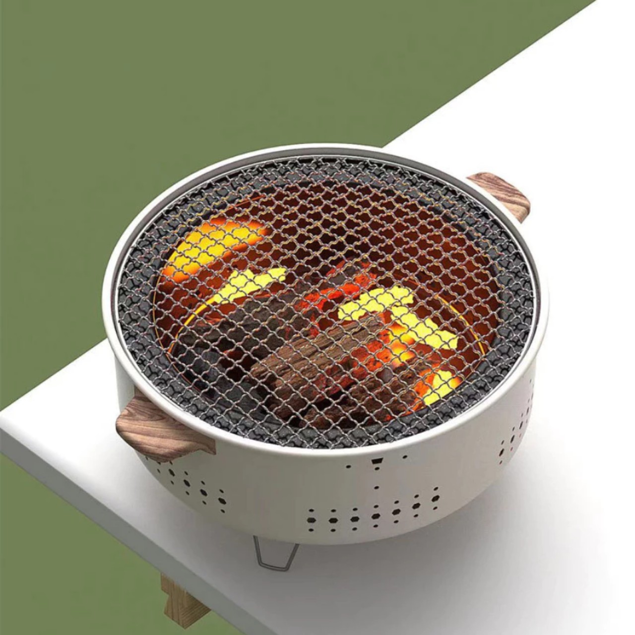 Bếp Nướng Than Hoa, Lò Nướng Thịt BBQ - Cao Cấp Chất Liệu Thép Chịu Nhiệt Có Chân Phụ Chắc Chắn An Toàn - HÀNG CHÍNH HÃNG MINIIN