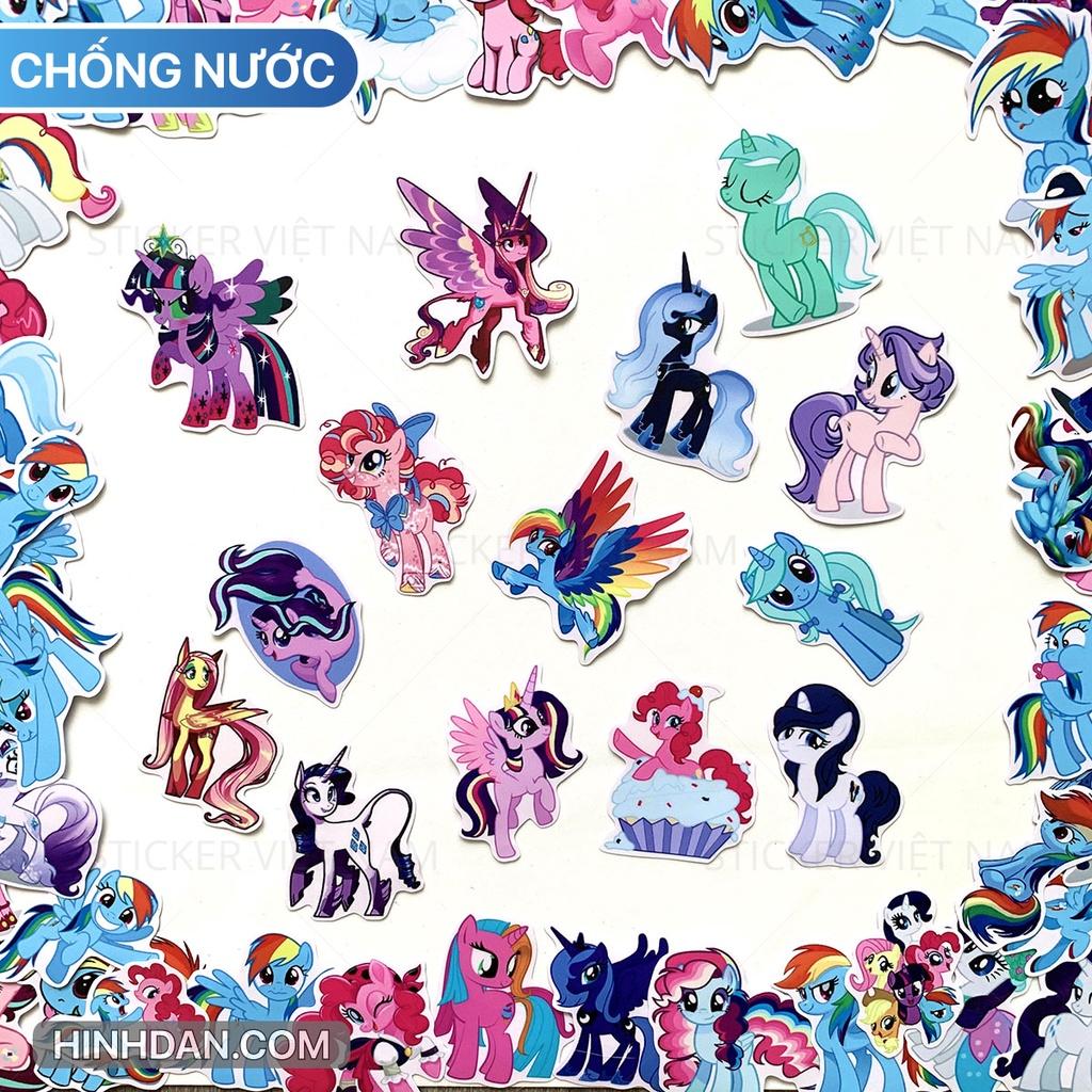 Sticker Ngựa PONY - Dán Trang Trí - Chất Liệu PVC Cán Màng Chất Lượng Cao Chống Nước, Chống Nắng, Không Bong Tróc Phai Màu