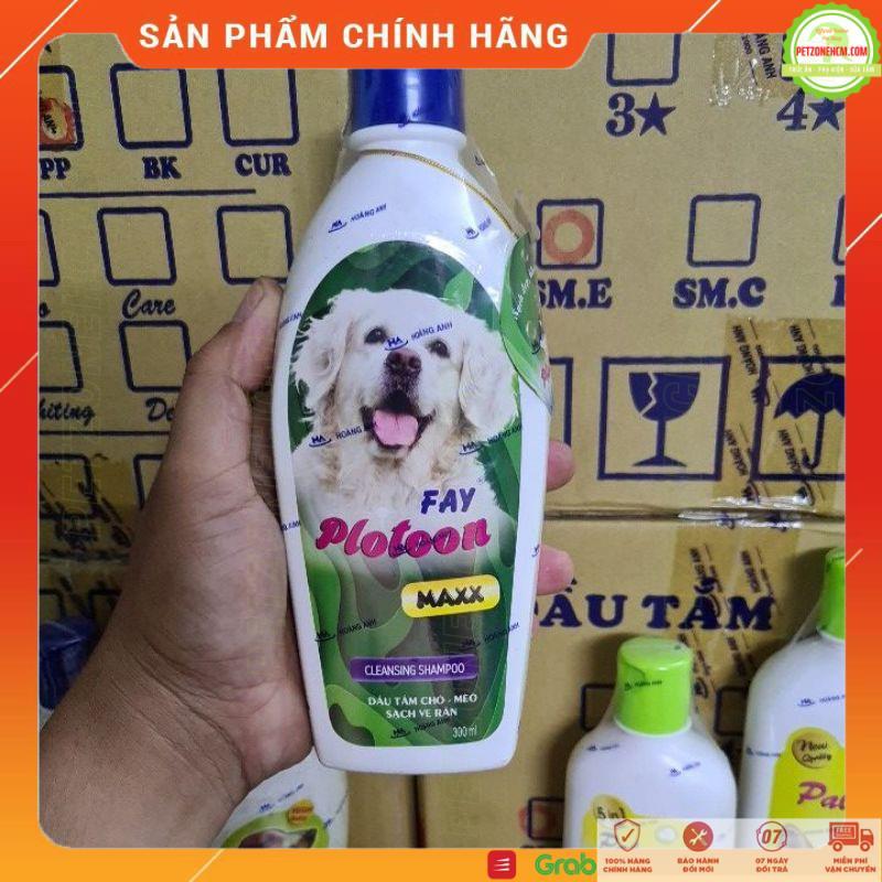 Sữa tắm cho chó Plotoon Maxx 300ml - Dầu tắm chuyên diệt ve - vệ sinh khử mùi - giảm rụng lông