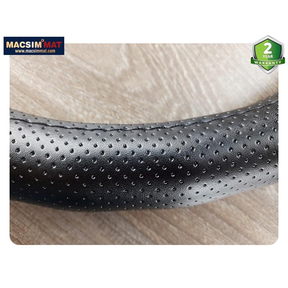Bọc vô lăng cao cấp chất liệu da thật - Khâu tay 100% size M - nhãn hiệu Macsim mã mã 8990