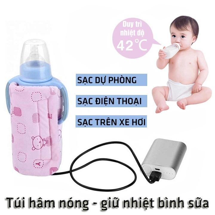 Bộ Giữ Nhiệt Bình Sữa Dây Cắm Usb Làm Ấm Nhanh Và Đều Siêu Tiện Lợi