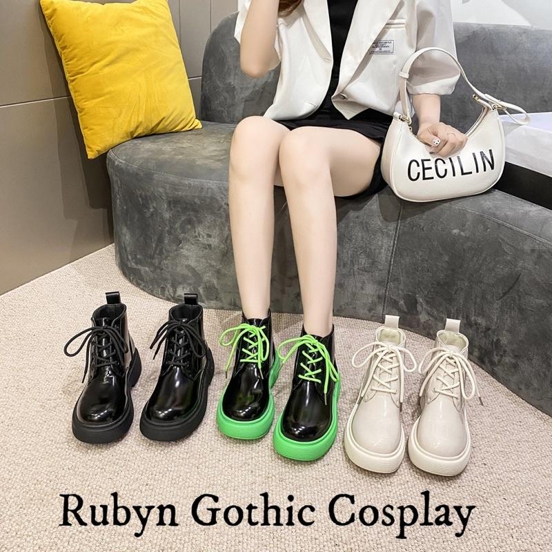 Giày Boots Màu xanh lá hot trend 2022 ( Trắng, Đen, Xanh Lá ) Size 35 - 40