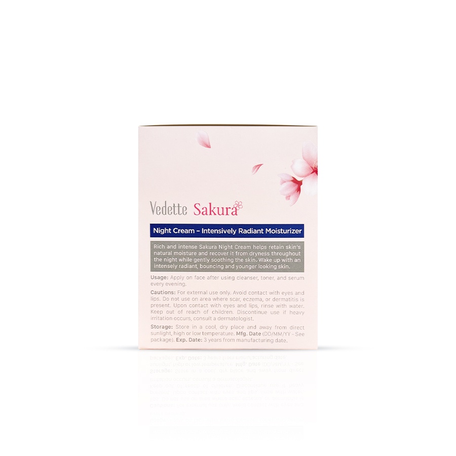 Hàng mới - Kem đêm Dưỡng Ẩm Sáng Da Vedette Hương Hoa anh đào 50ml