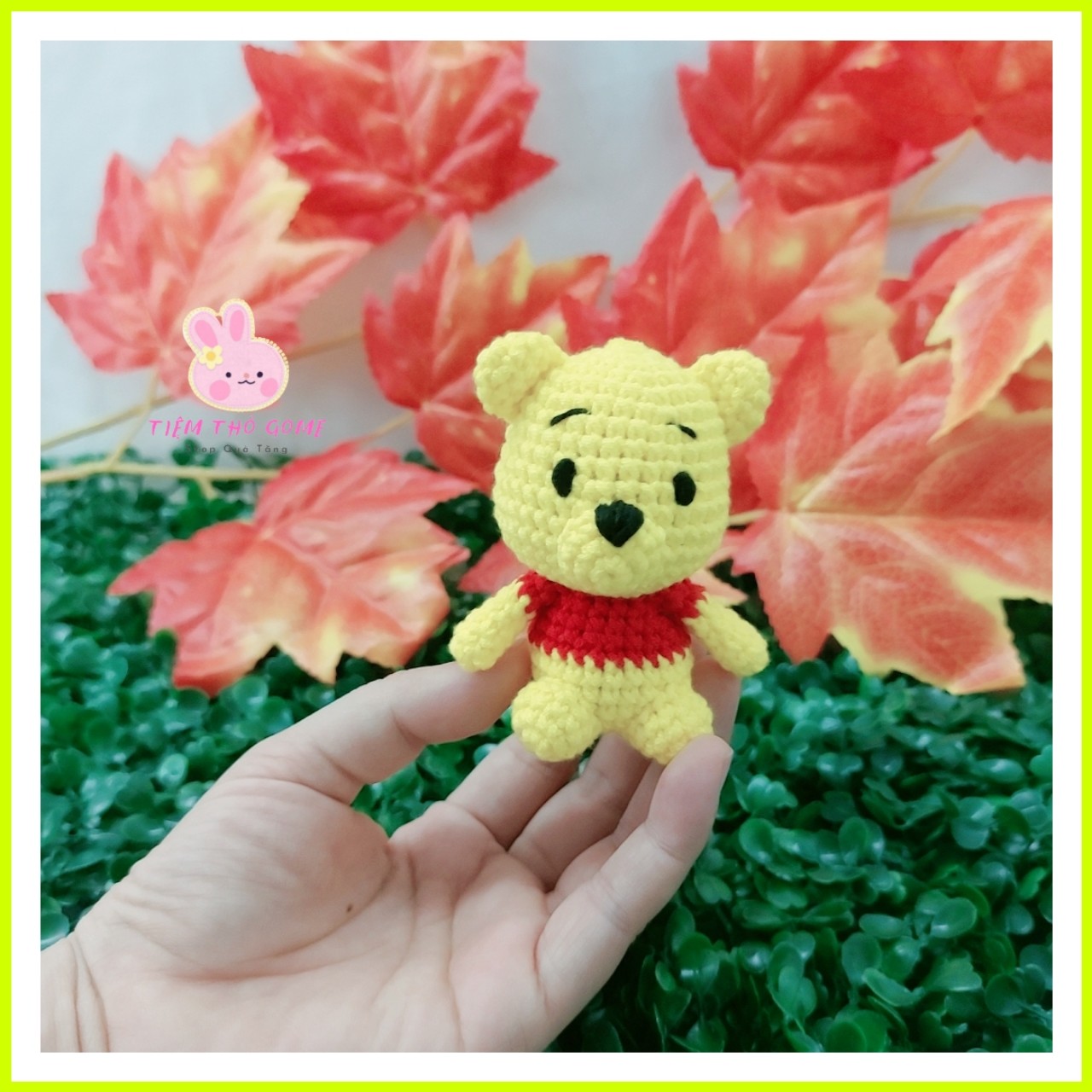 Thú bông bằng len handmade - Móc khoá gấu