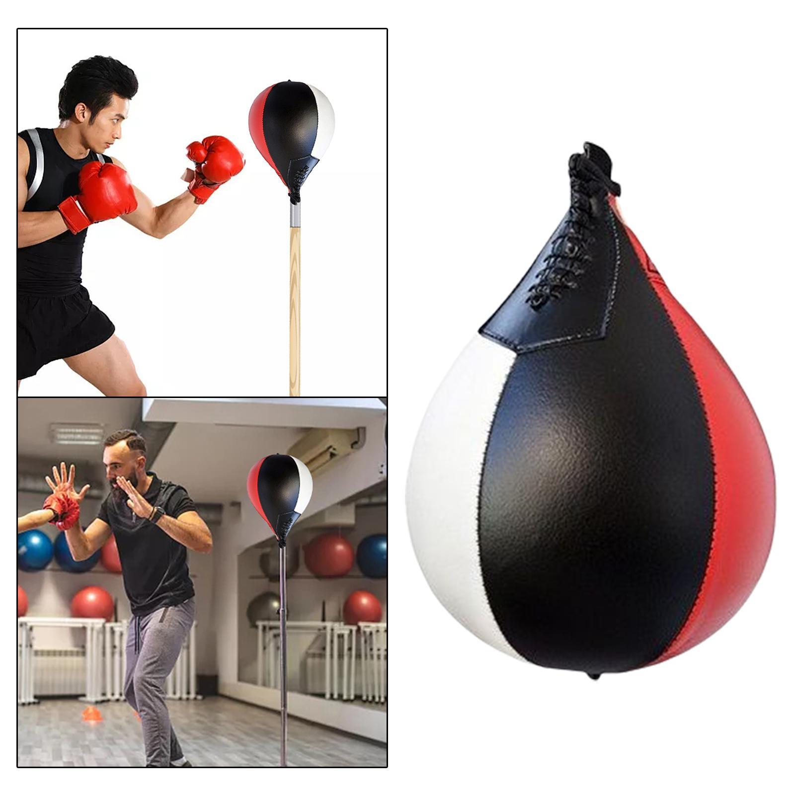 Speed Punching Ball Boxing Speed Bag Hanging Boxing Ball, PU Leather Muay Punching Ball Striking Bag for Adult Kids Gym MMA Boxing Sports Punch Bag