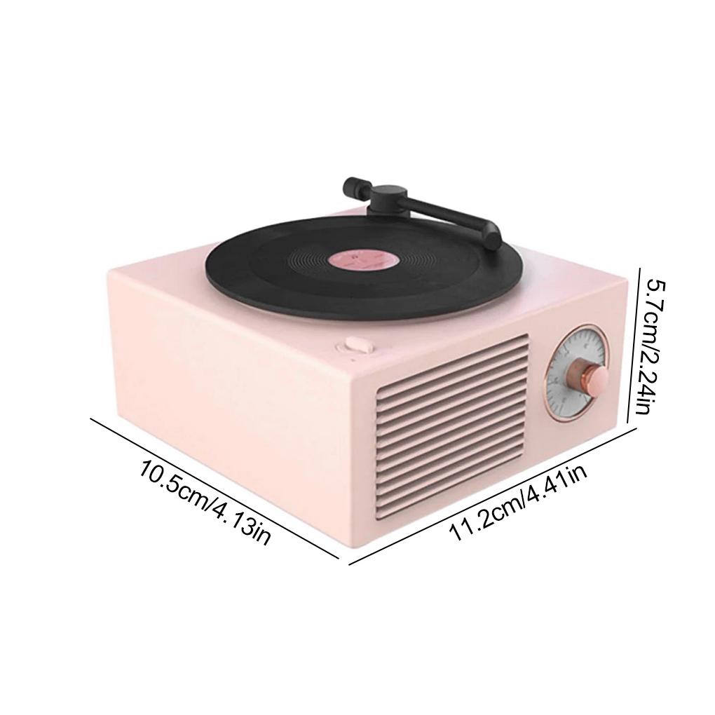 Loa bàn xoay USB V5.0 Vinyl Record Player tương thích với Bluetooth Loa di động cổ điển âm thanh nổi Color: Pink