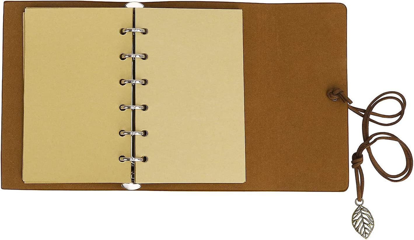 Retro din a7 tạp chí kraft giấy notebook virgin phác họa sách ràng buộc nhẫn tạp chí du lịch tạp chí cahier