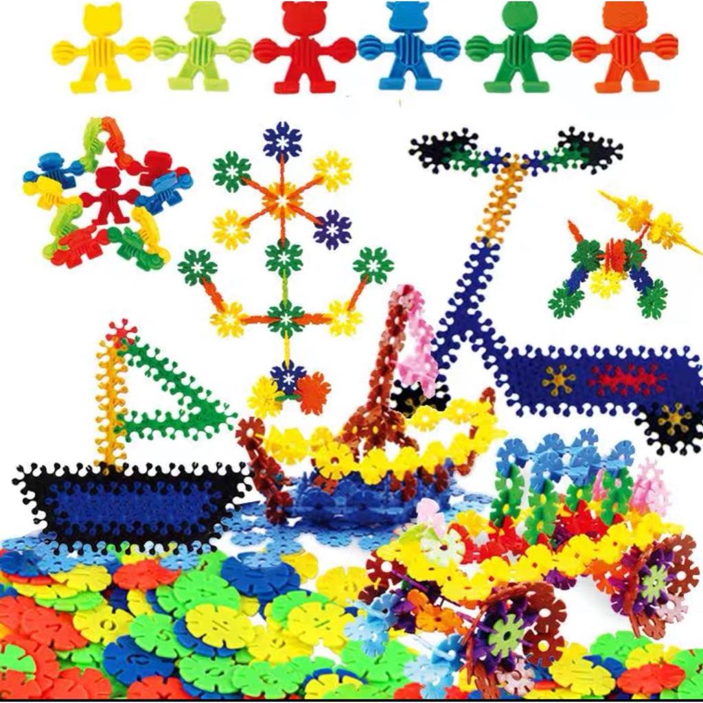 Đồ chơi xếp hình sáng tạo ,thông minh MITOLO bánh răng ,hoa tuyết ghép hình cho bé 50588-57